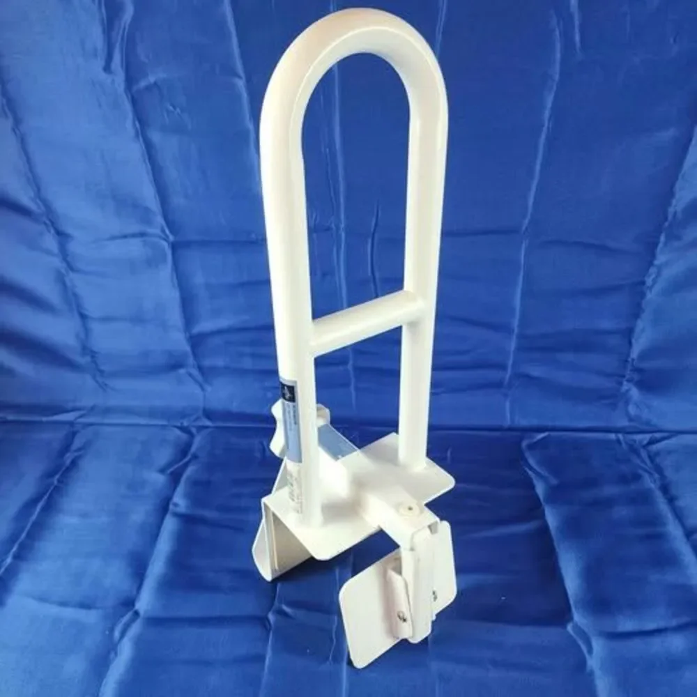 Clamp On Adjustable Bathtub Safety Rail for Adding Stability to Slippery Surface